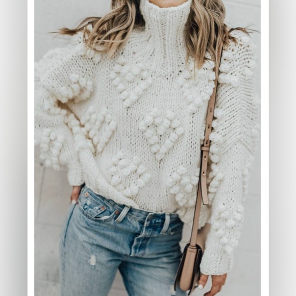 Chicwish true love heart bobble turtle neck - Picture 5 of 5